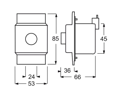 Mazeichnung Busch Jaeger 2112 101 Potentiometer Einsatz