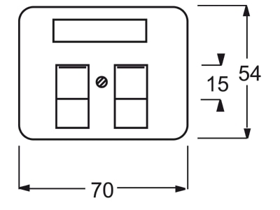 Dimensional drawing Busch Jaeger 1800 266 Control element Modular Jack