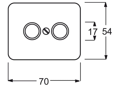 Dimensional drawing Busch Jaeger 1743 260 Control element