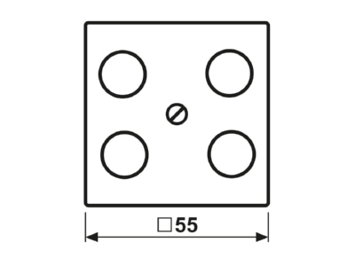 Dimensional drawing Jung A 561 4 SAT1 AL Plate SAT