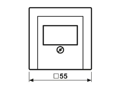 Mazeichnung 2 Jung A 569 PLT Abdeckung ws fuer TAE Dose