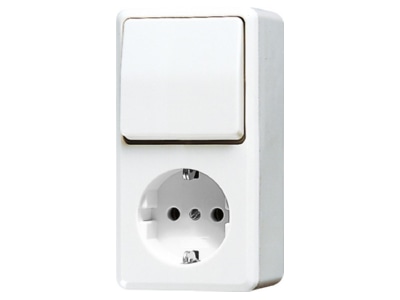 Product image Jung 676 A WW Combination switch wall socket outlet
