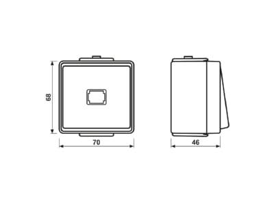 Mazeichnung Jung 631 W Taster ohne Symbole 1 pol  Schliesser