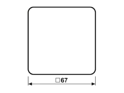 Dimensional drawing Jung CD 590 KL Frame 1 gang cream white