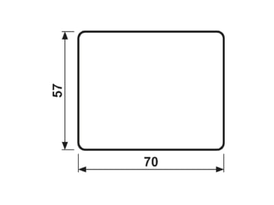 Dimensional drawing Jung SL 590 WW Cover plate for switch push button white