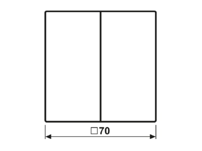 Dimensional drawing Jung LS 995 P Cover plate for venetian blind