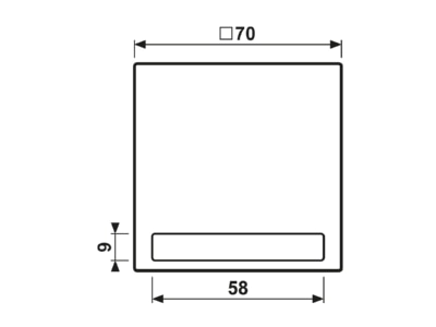 Dimensional drawing Jung LS 990 NA Cover plate for switch push button