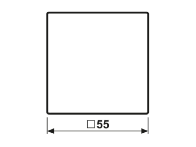 Dimensional drawing Jung A 590 AL Cover plate for switch push button