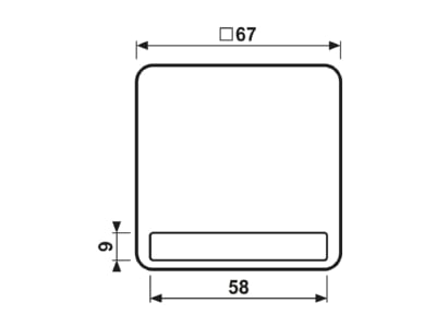 Dimensional drawing Jung CD 590 BFNAKL BR Frame 1 gang brown