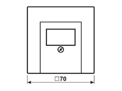 Mazeichnung 1 Jung LS 969 T WW Abdeckung aws fuer TAE Dose