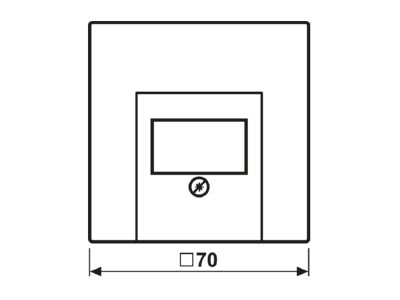 Mazeichnung 2 Jung LS 969 T WW Abdeckung aws fuer TAE Dose