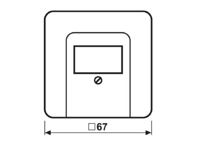 Mazeichnung Jung CD 569 T WW Abdeckung aws fuer TAE Dose