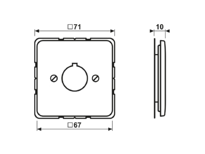 Dimensional drawing Jung CD 564 WW Plate