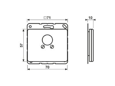 Dimensional drawing 1 Jung SL 562 GB Plate loudspeaker connection
