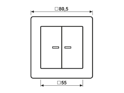 Mazeichnung Jung AS 590 5 KO5 WW Abdeckung Lichtleiter aws fuer Taster
