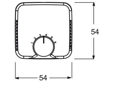 Dimensional drawing Busch Jaeger 1794 212 Cover plate for switch cream white