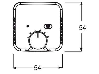 Dimensional drawing Busch Jaeger 1795 214 Cover plate for switch white