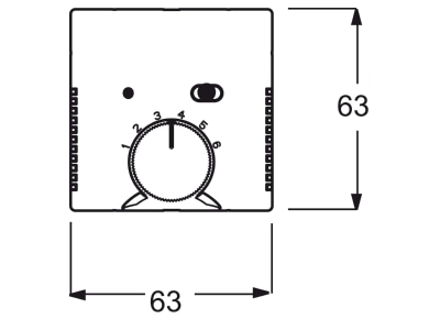 Dimensional drawing Busch Jaeger 1795 84 Cover plate for switch white