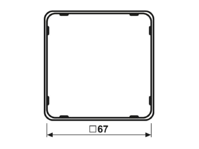 Mazeichnung Jung CDP 81 SWM Applikations Rahmen sw m