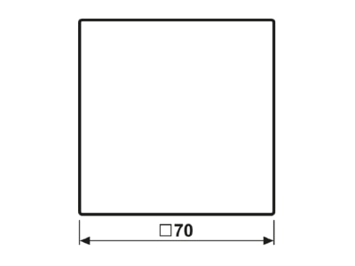 Dimensional drawing Jung ES 2990 T Cover plate for switch push button