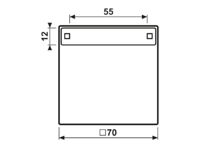 Dimensional drawing Jung AL 2990 NAKL AN Frame 1 gang anthracite