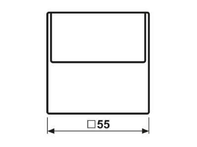 Dimensional drawing Jung A 590 CARD AL Cover plate for switch push button