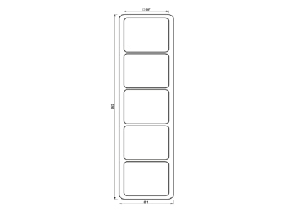 Mazeichnung Jung CD 585 WU W Rahmen 5 fach ws waage senkrecht