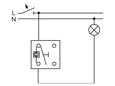 Connection diagram 2 Busch Jaeger 2601 6 SKW 54 3 way switch  alternating switch 
