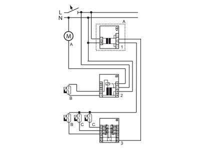 Connection diagram 1 Busch Jaeger 1518 U Power supply insert  1518U
