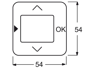 Dimensional drawing Busch Jaeger 6435 212 Cover plate for time switch cream white