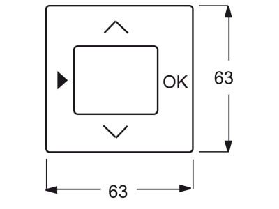 Dimensional drawing Busch Jaeger 6435 84 Cover plate for time switch white