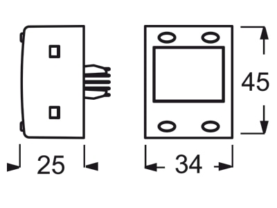 Dimensional drawing Busch Jaeger 6543 12 Cover plate for dimmer