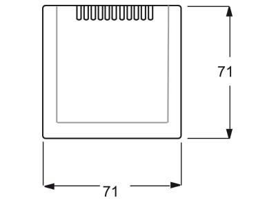 Dimensional drawing Busch Jaeger 6541 72 Cover plate for switch cream white