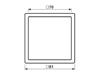 Dimensional drawing Jung GCR 2981 Frame 1 gang chrome