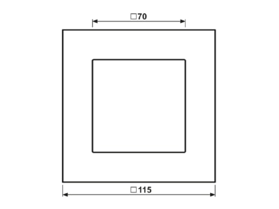 Dimensional drawing Jung LSP 981 GLAS Frame 1 gang