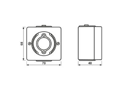 Dimensional drawing Jung 637 10 W Light signal for switching device E10