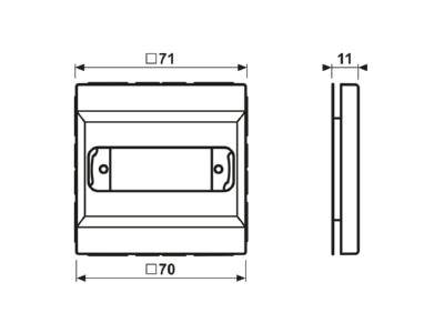 Mazeichnung Jung LS 994 1 WW Abdeckung aws fuer Steckverbinder
