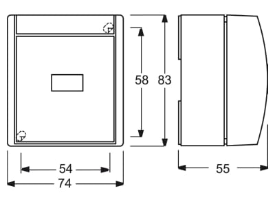 Mazeichnung Busch Jaeger 2621 WGL 54 Wipptaster mit Beleuchtung