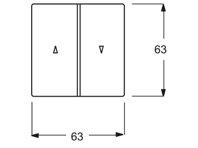 Dimensional drawing Busch Jaeger 1785 JA 866 Cover plate for venetian blind