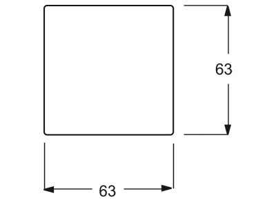 Dimensional drawing Busch Jaeger 1786 866 Cover plate for switch push button