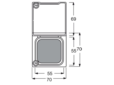 Dimensional drawing Busch Jaeger 2118 GKSL 34 Adapter cover frame