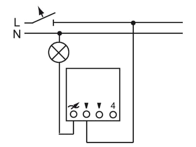 Anschlussbild Busch Jaeger 6520 U Dimmer Einsatz mit Drehbetaetigung