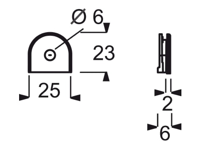 Dimensional drawing Busch Jaeger 2088 81 Cable entry open anthracite