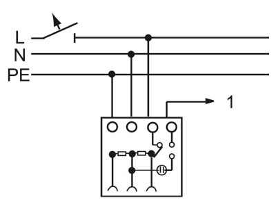 Connection diagram Busch Jaeger 2310EUGL VA 214 11 Socket outlet  receptacle 

