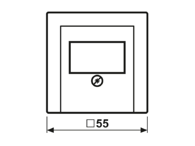 Mazeichnung 1 Jung A 569 PLT SW Abdeckung sw fuer TAE Dose