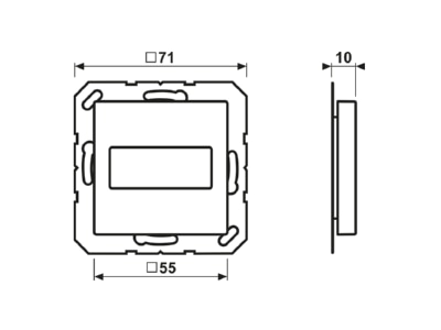 Mazeichnung Jung A 594 1915 WW Abdeckung aws fuer Trapezsteckverb 