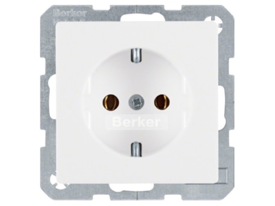 Produktbild 2 Berker 41436089 SCHUKO Steckdose polarweiss samt