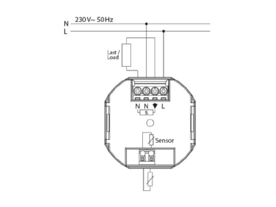 Schaltbild Eberle FIT 3 F   weiss UP Uhrenthermostat