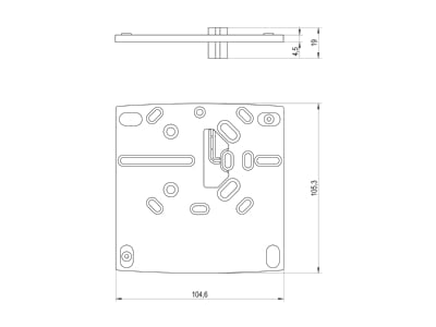 Dimensional drawing Alre it JZ 17 Accessories for room thermostat clock