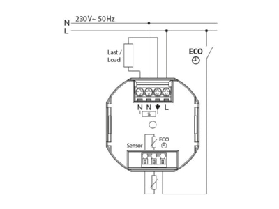 Circuit diagram Eberle FITnp 3L weiss Room thermostat
